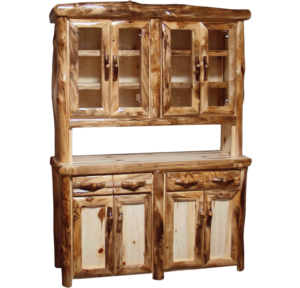 Aspen Log Buffet & Hutch Set