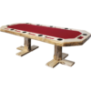 Aspen Log 42x96 Rectangular Poker Table