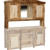 Aspen Log 72"W Bar Buffet Hutch w/ Mirror Option