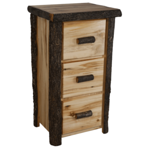 Hickory Log 3 Drawer File Cabinet