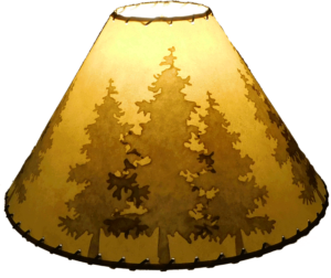 21" Faux Leather Lampshade - Tree Scene