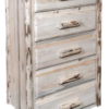 Mountain Pine Log 5 Drawer Chest (Lacquer only)