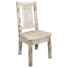 Skip-Peeled Pine Log Dining Side Chair Unfinished