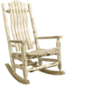 Skip-Peeled Pine Log Rocking Chair Unfinished