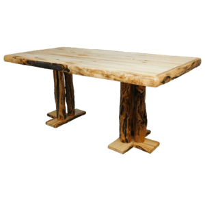 Aspen Log Counter Height Table